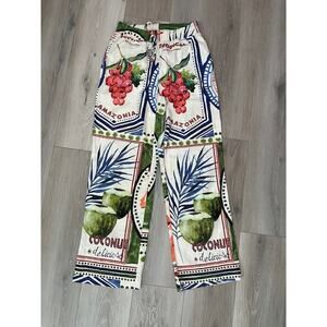Rachel Zoe Brazil Print Linen Blend Pants
